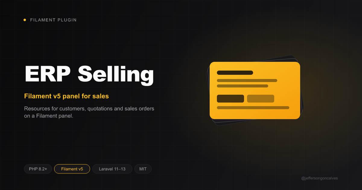 Filament ERP Selling