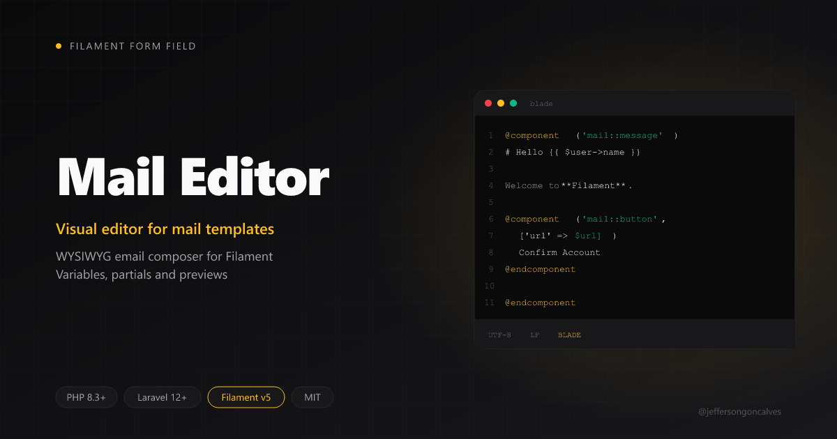 Filament Mail Editor