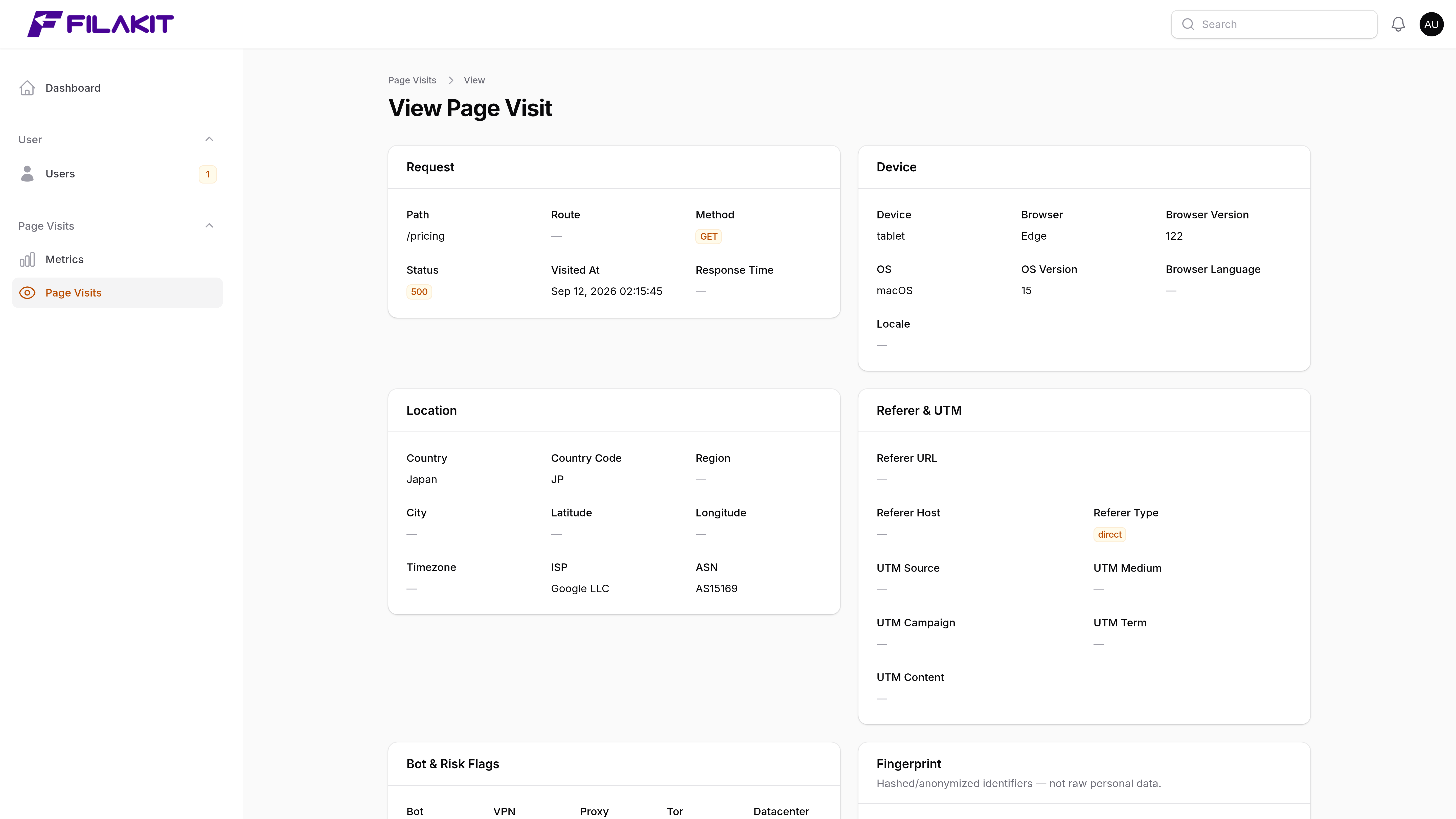 page-visit-view