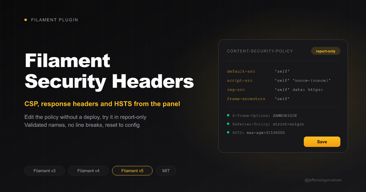 Filament Security Headers