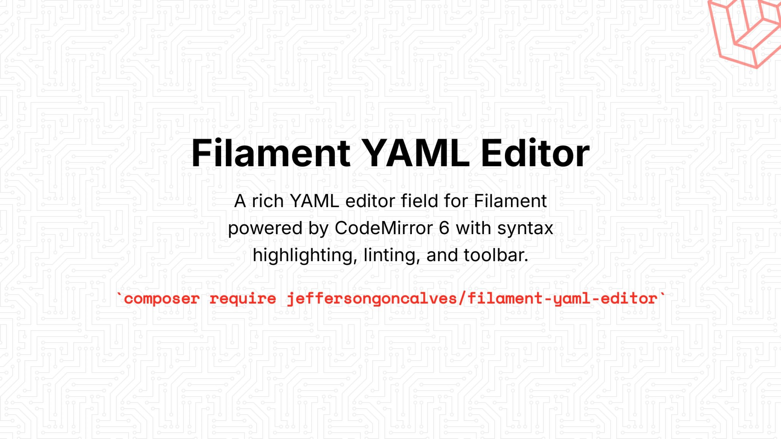 Filament YAML Editor