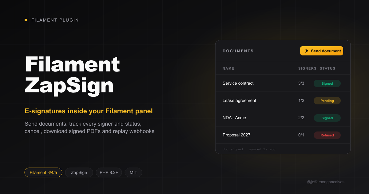 Filament ZapSign