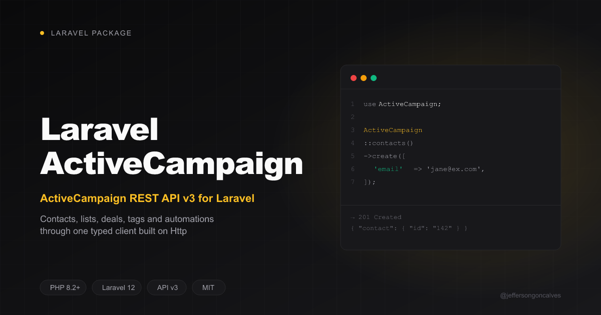Laravel ActiveCampaign