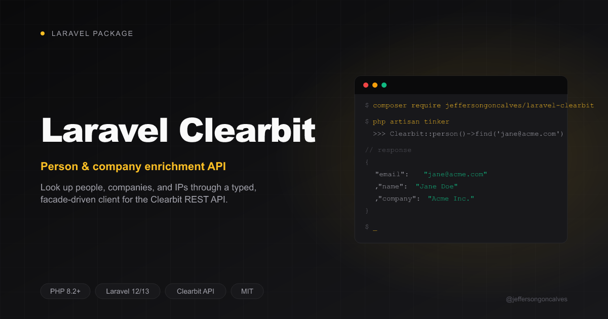 Laravel Clearbit