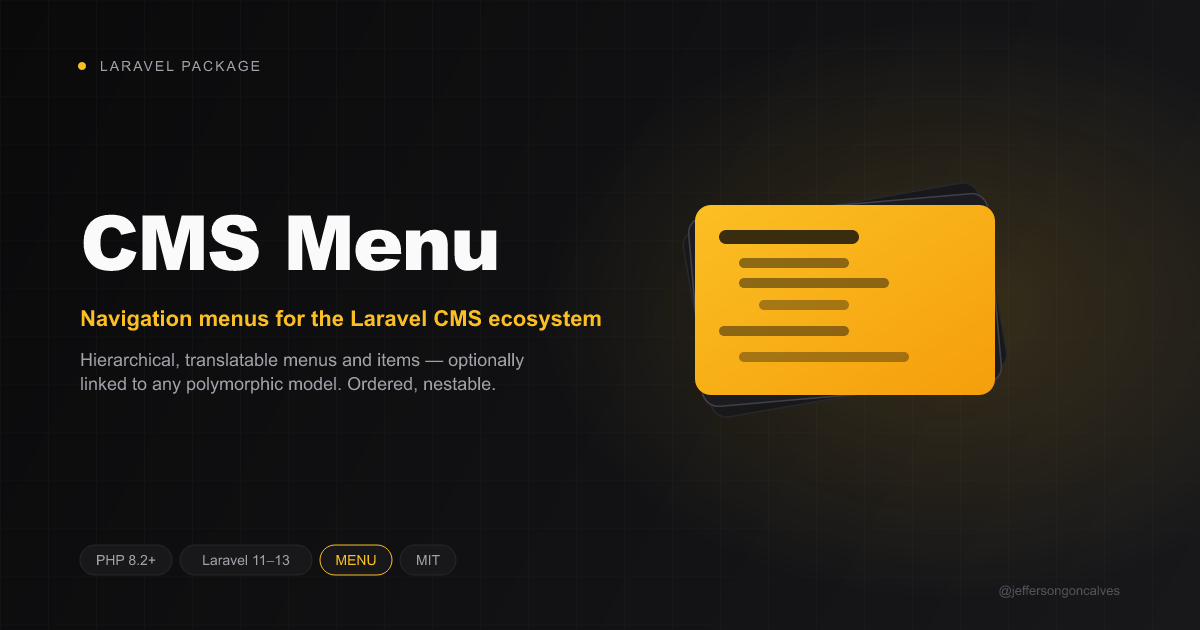 Laravel CMS Menu