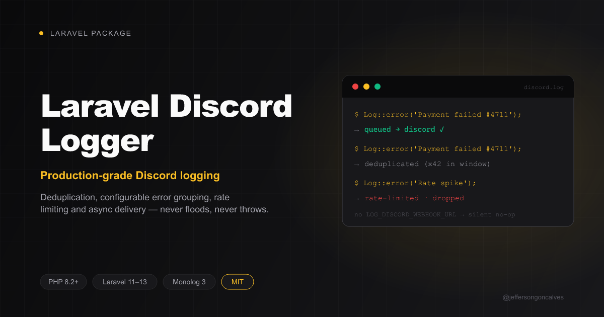 Laravel Discord Logger