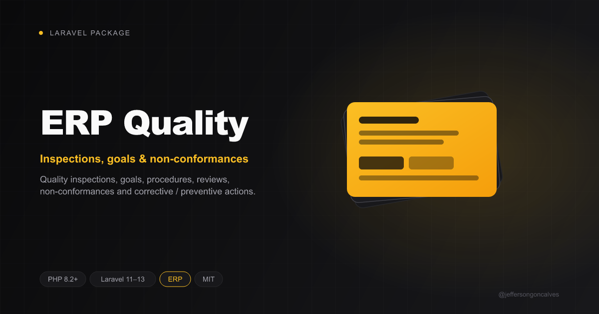 Laravel ERP Quality