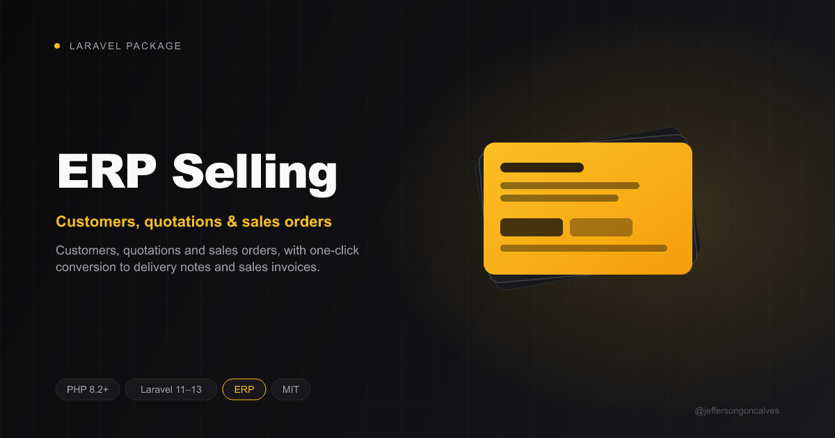 Laravel ERP Selling