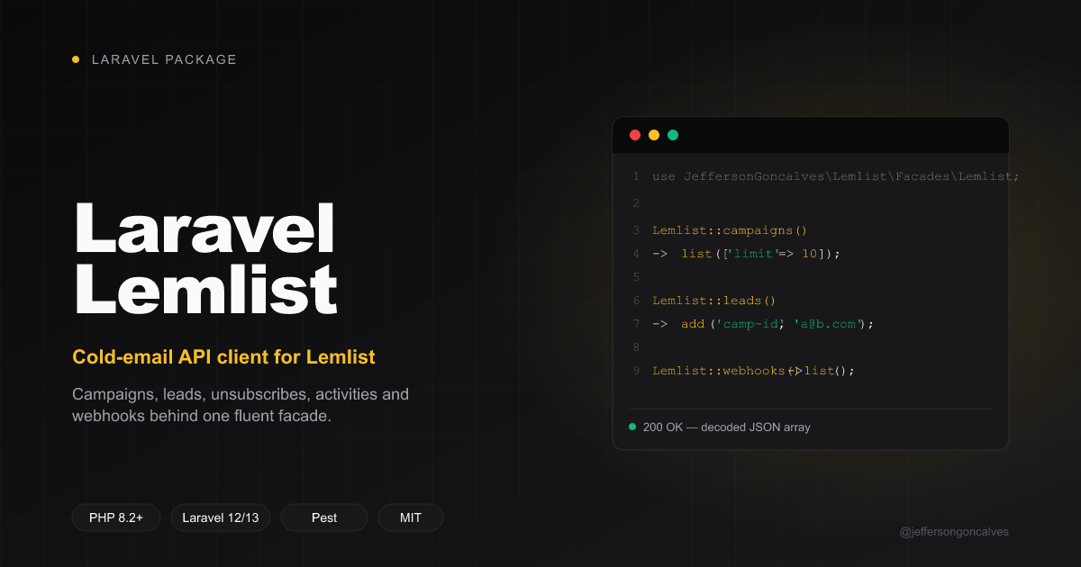 Laravel Lemlist