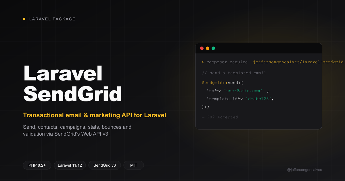 Laravel SendGrid