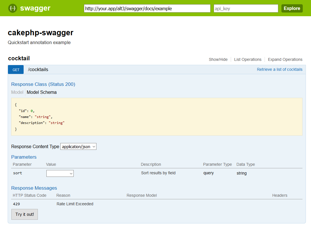 UI Quickstart Example