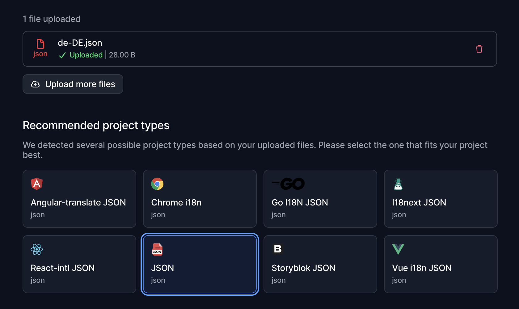Lingohub project type