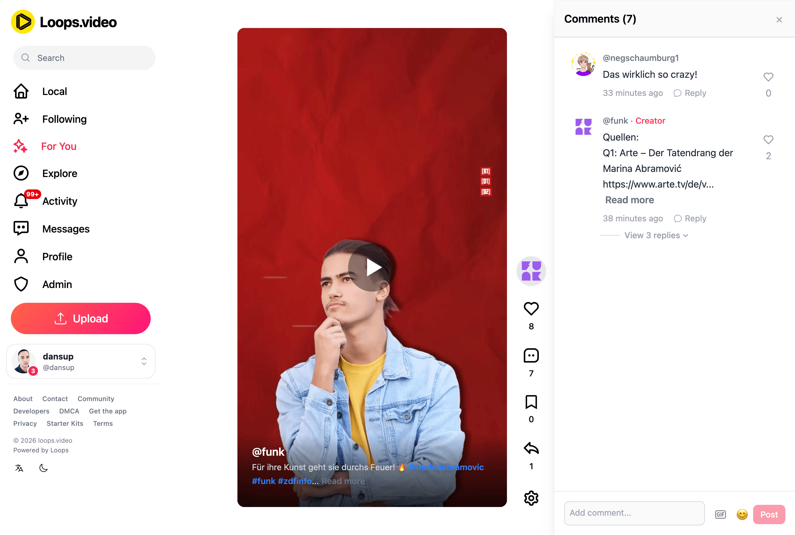 The Loops short-video platform