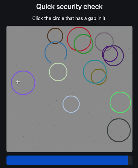 Broken circle captcha