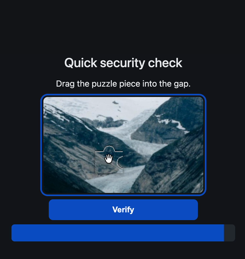 Slider captcha