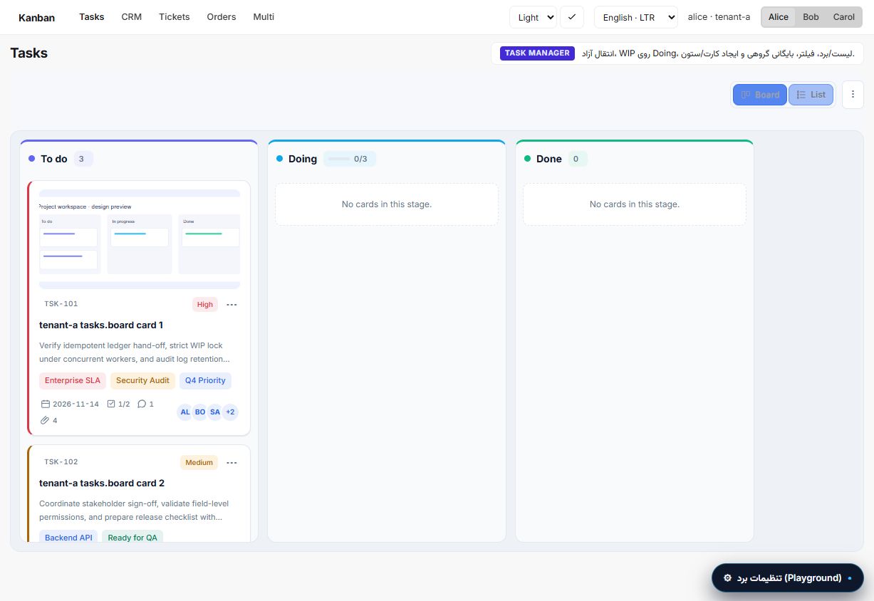 Kanban board preview