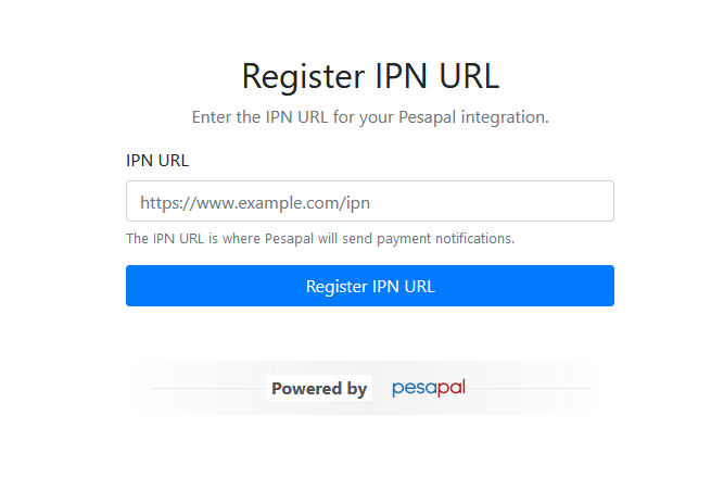 Register IPN URL