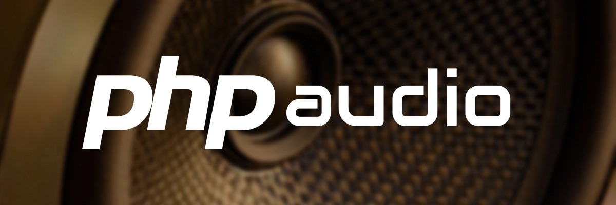 Banner with speaker and PHP Audio title