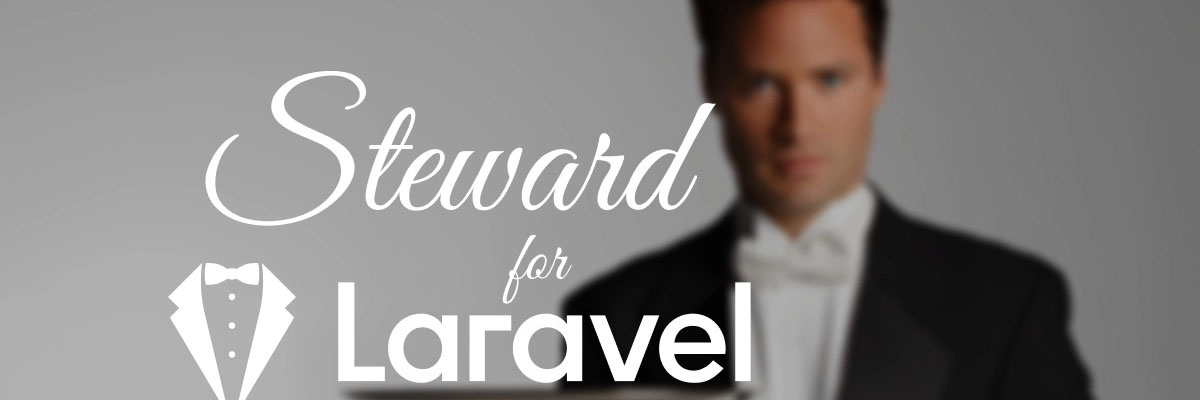 Banner with steward picture in background and Steward for Laravel title