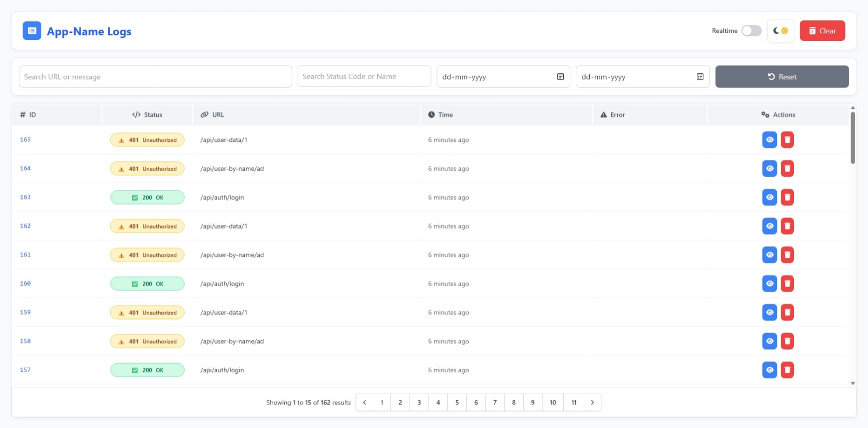 Scollio Logger Dashboard