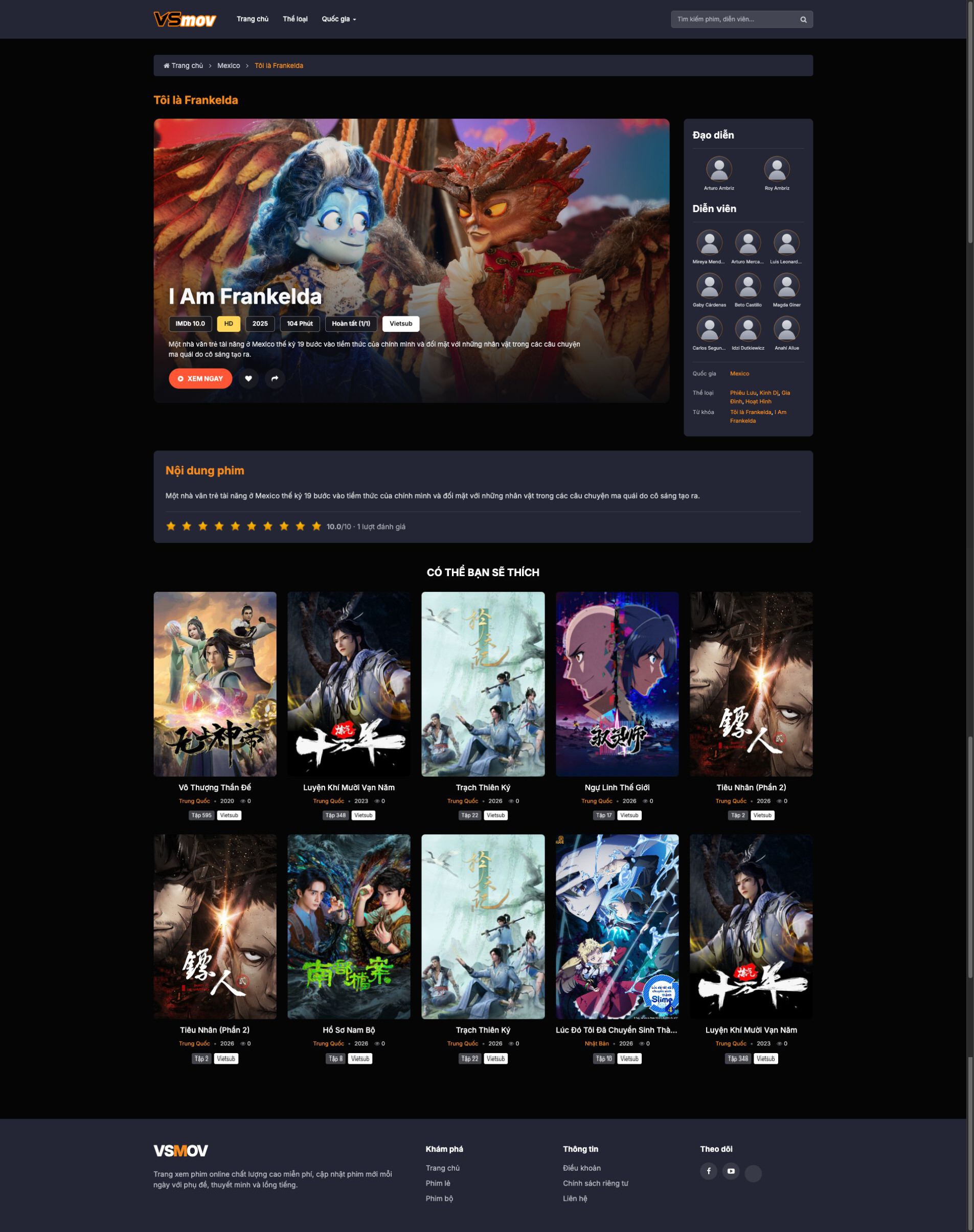 Trang chi tiết phim VSMOV Theme Phim