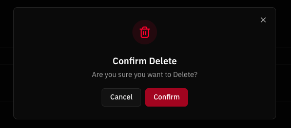 Delete Confirmation