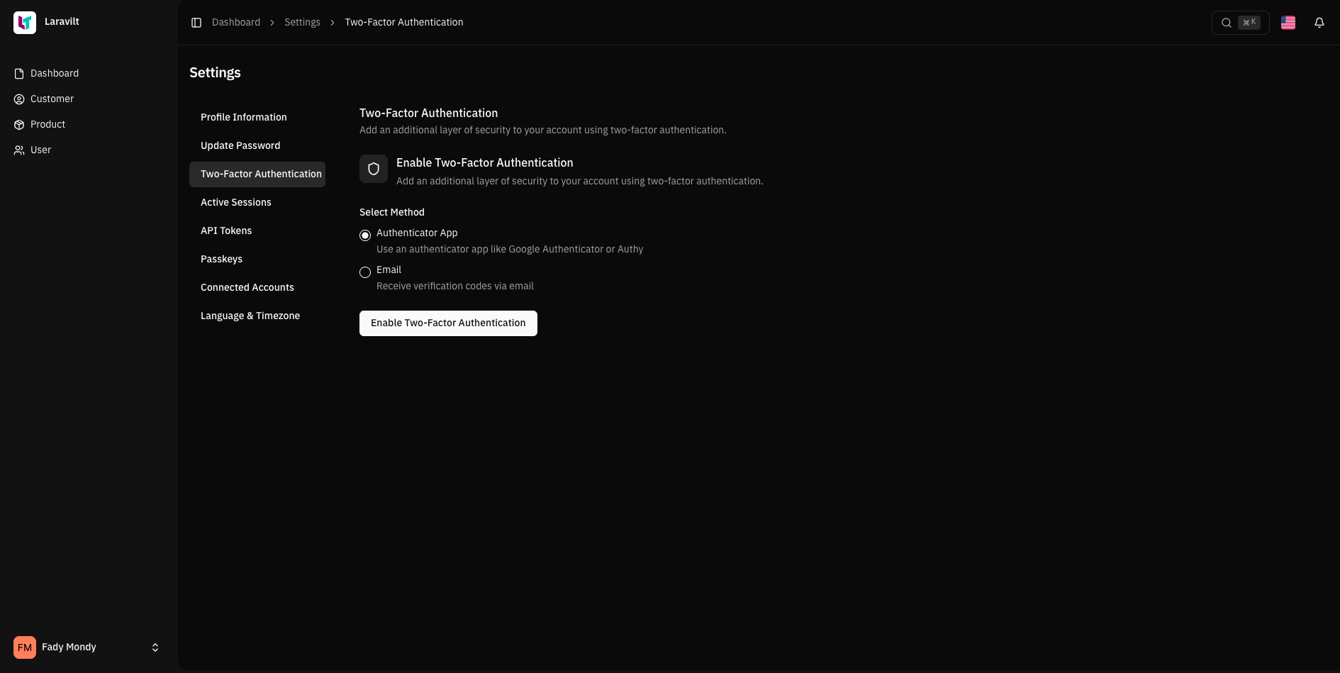 2FA Settings
