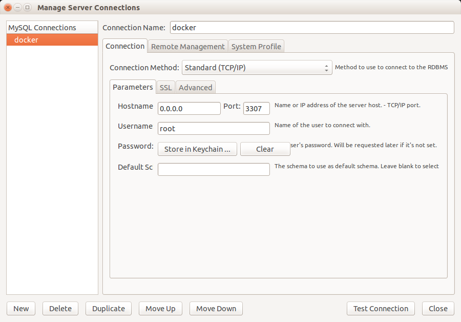 Screenshot of MySQL Workbench interface