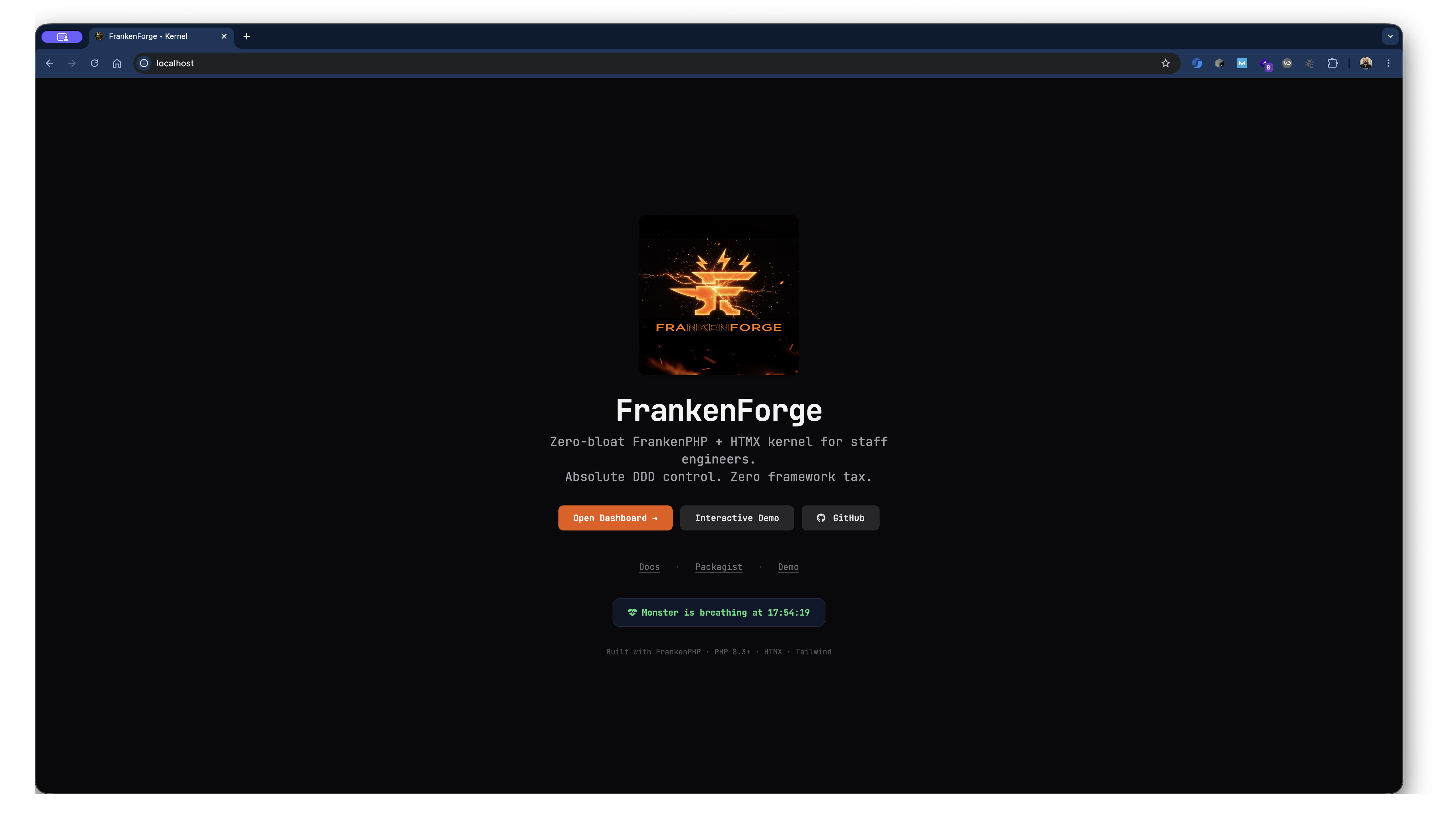 FrankenForge Landing