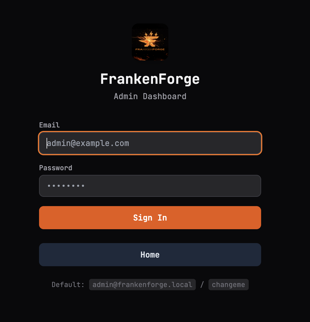 FrankenForge Login