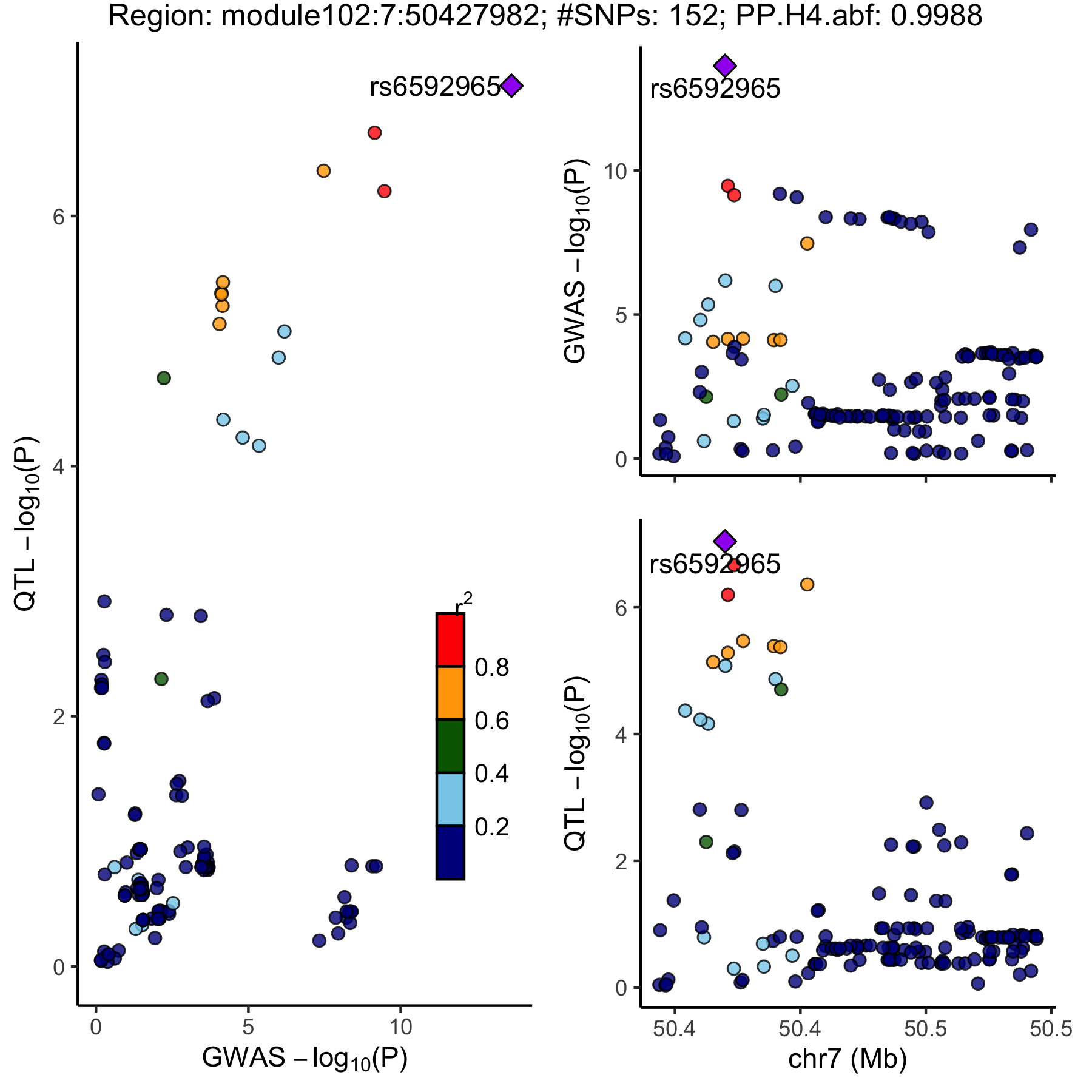 An example of colocalized region visualization.