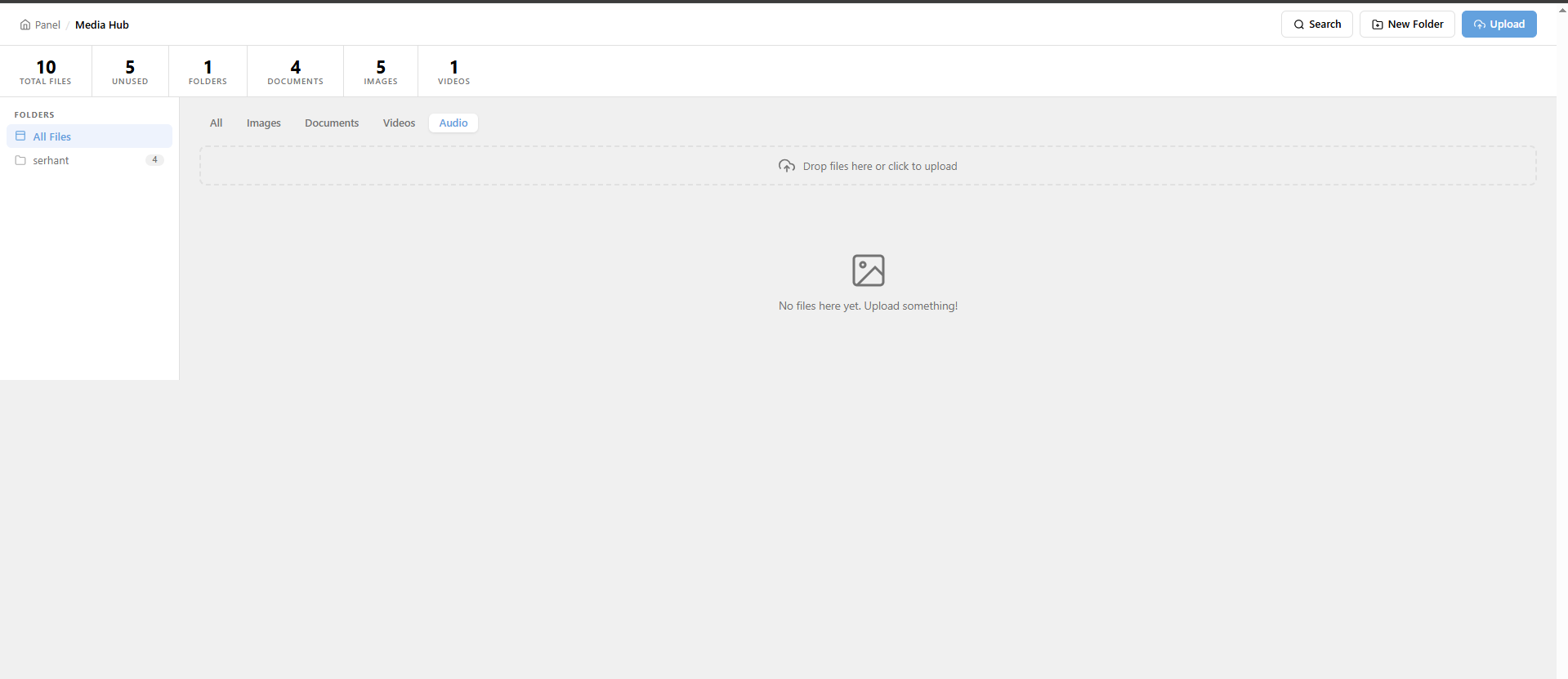 Kirby Media Hub — Panel overview