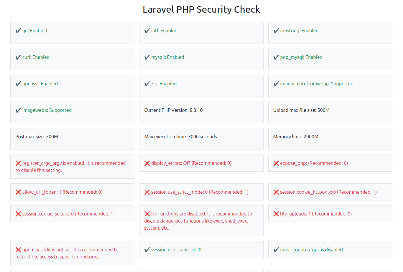 Security Check Example