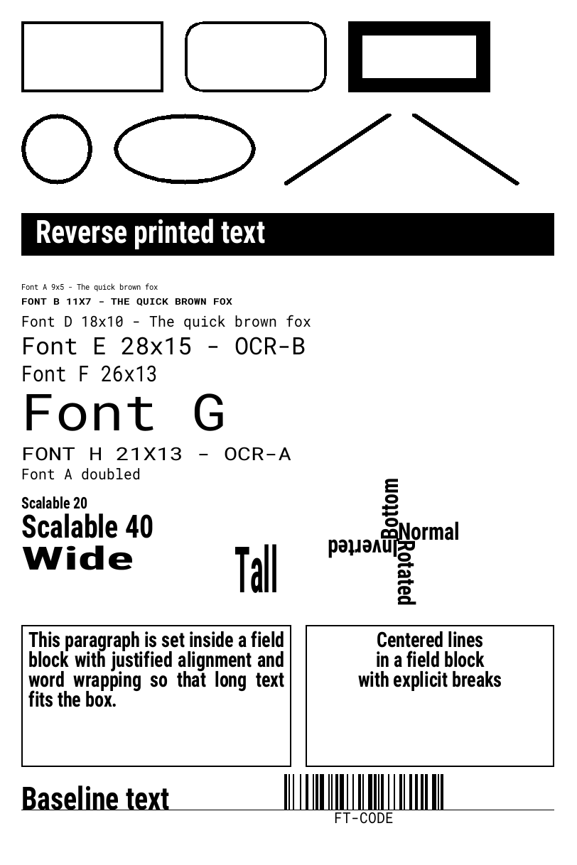 Shapes and fonts rendered to PNG