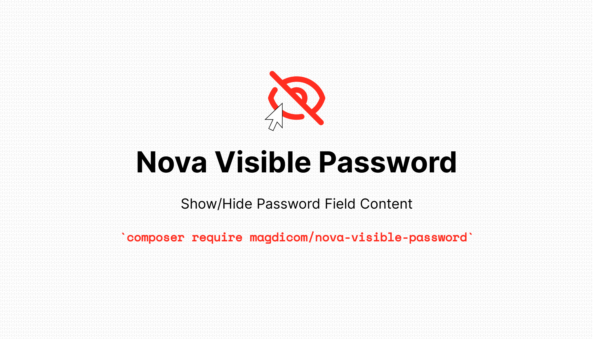 A Laravel Nova Toggleable Password Field