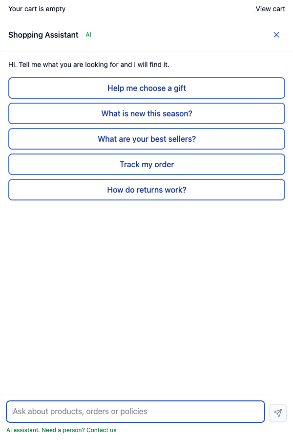 Start screen