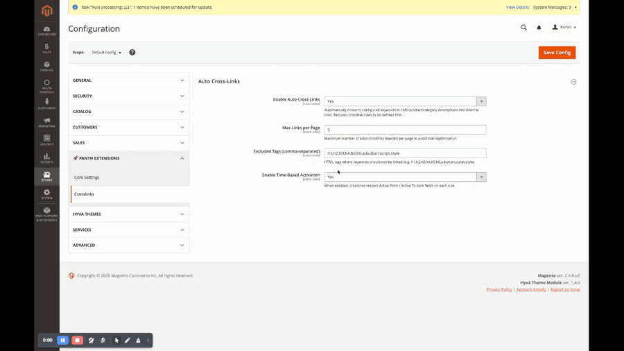Panth Crosslinks demo
