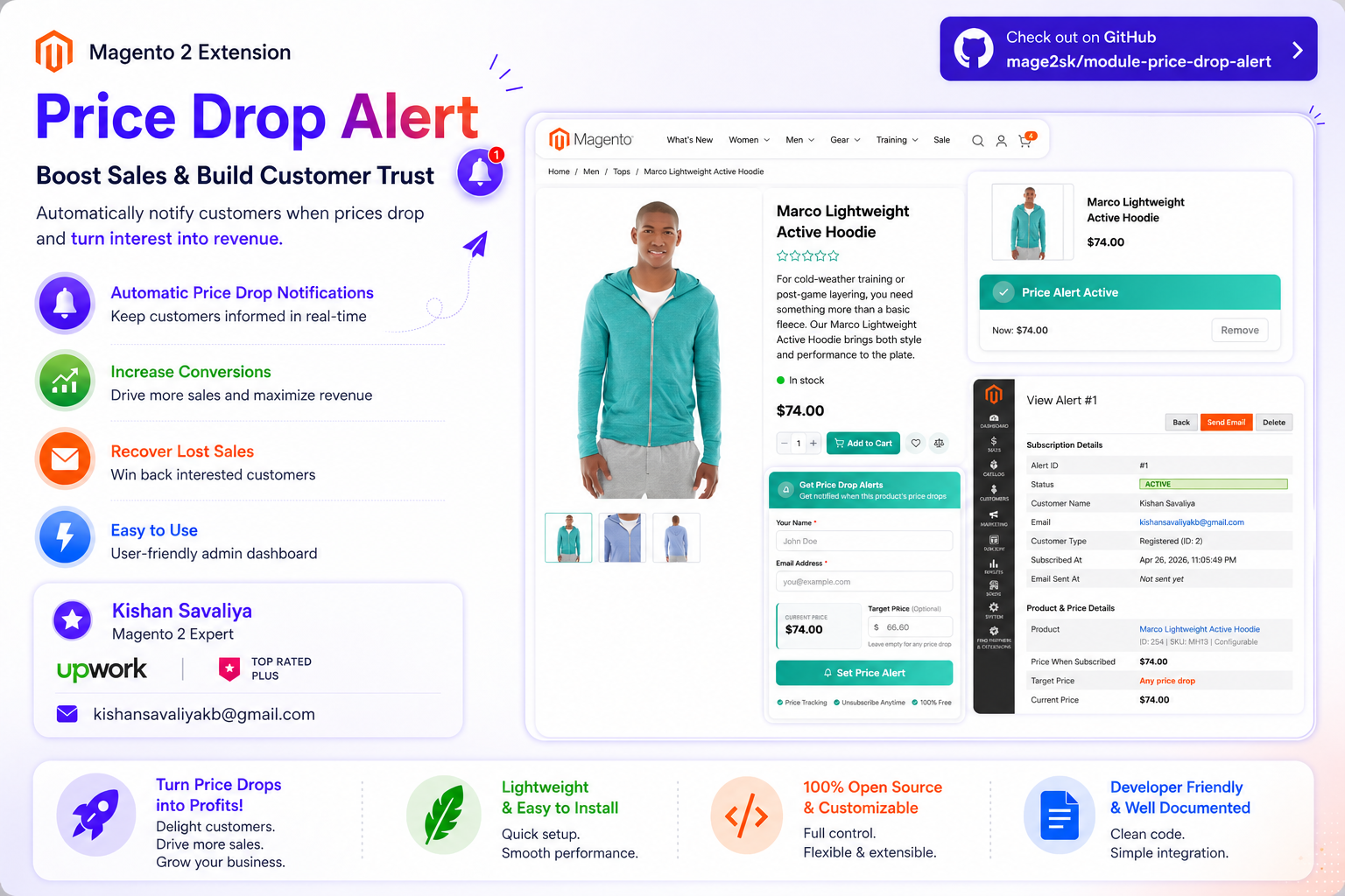 Panth Price Drop Alert — Magento 2 Extension by Kishan Savaliya