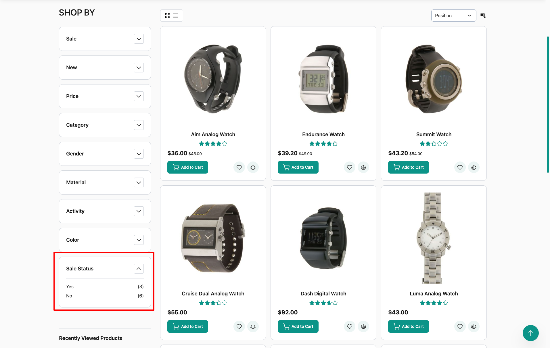 Hyvä storefront sidebar