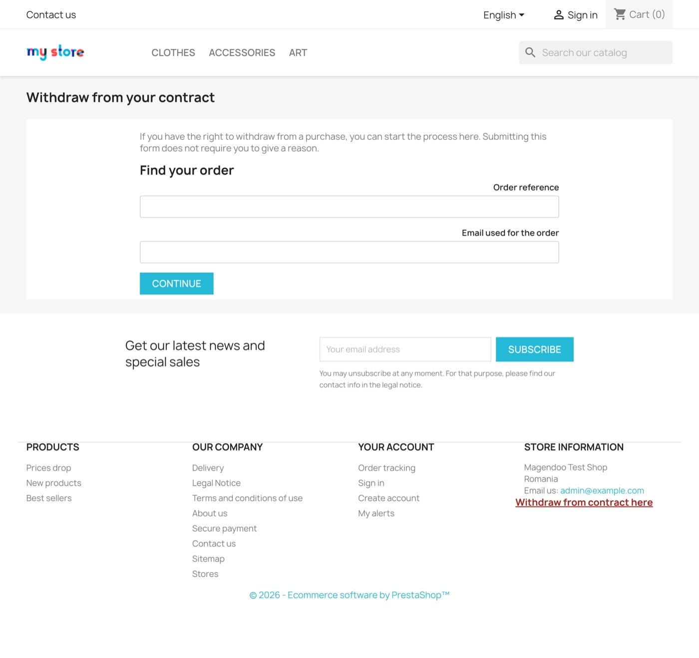Storefront – start