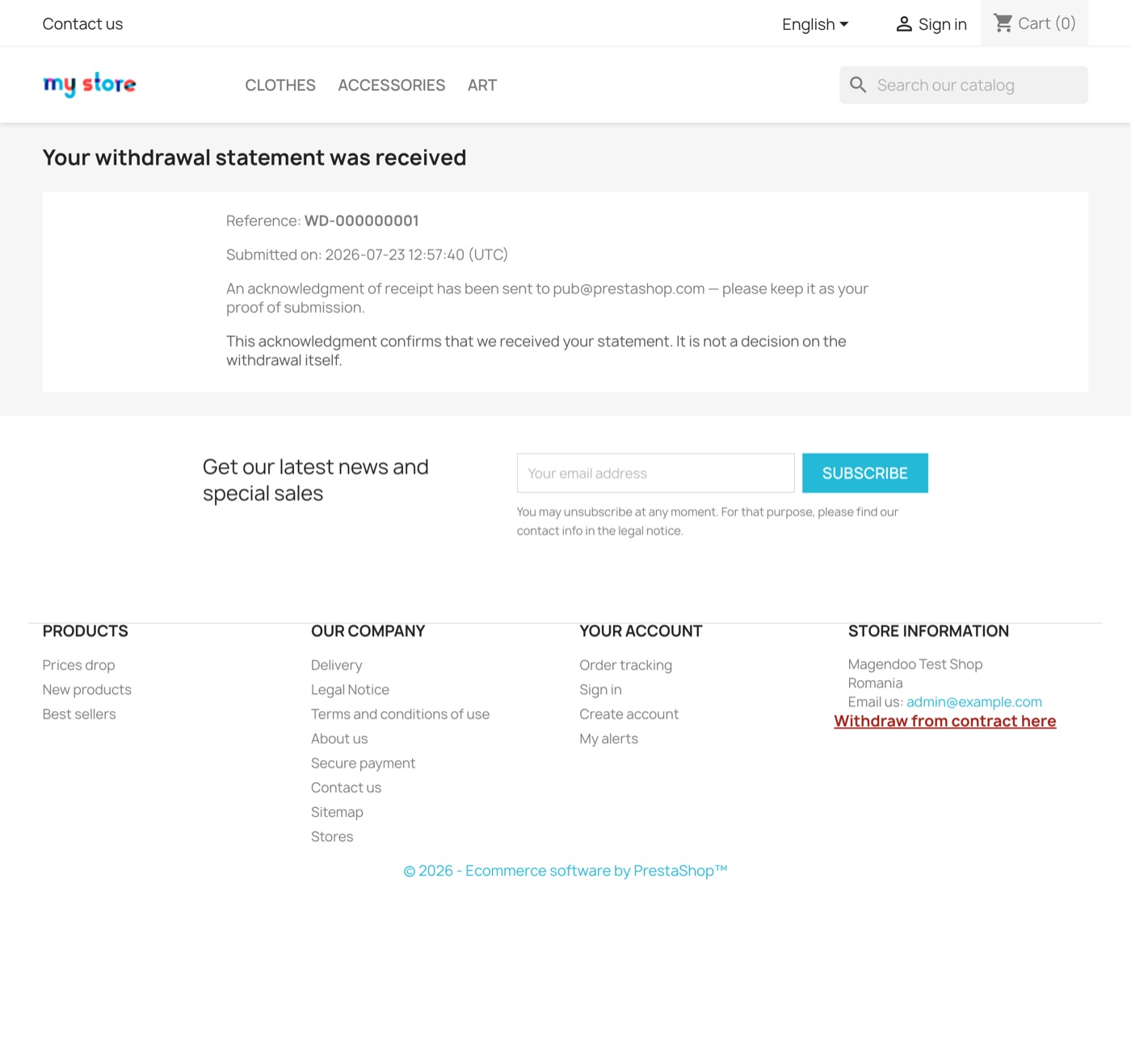 Storefront – success