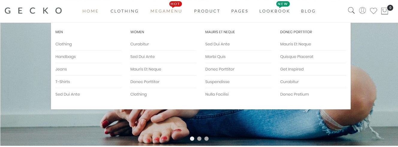 Mega menu