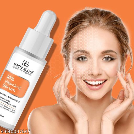 Beauty Glazed Professional 10% Vitamin C Face Serum With Power of 1% Alpha Arbutin, Vita-E,  | Advance Skin Brightening Formula for Glowing Skin | Uneven Skin Tone | Non Irritating | 30 ml - MC-FASHIONS.COM