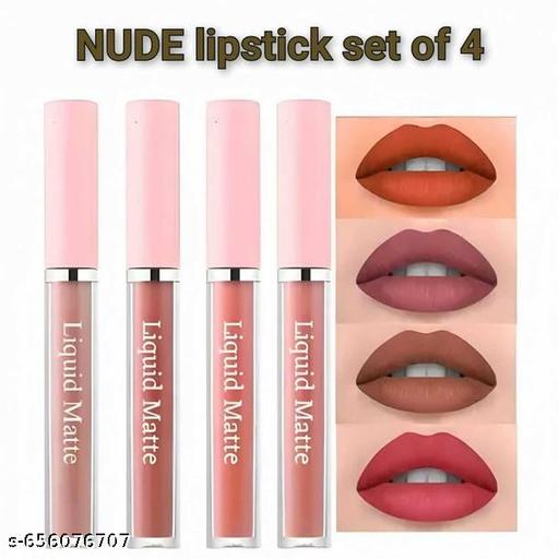 Zukrave 4in1 Nude Liquid lipstick Smudge Proof - MC-FASHIONS.COM