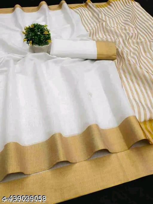 Kerala Cotton Embroidery Saree With Running Blouse  - MC-FASHIONS.COM