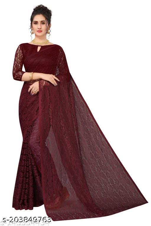 Net Flower Saree - MC-FASHIONS.COM
