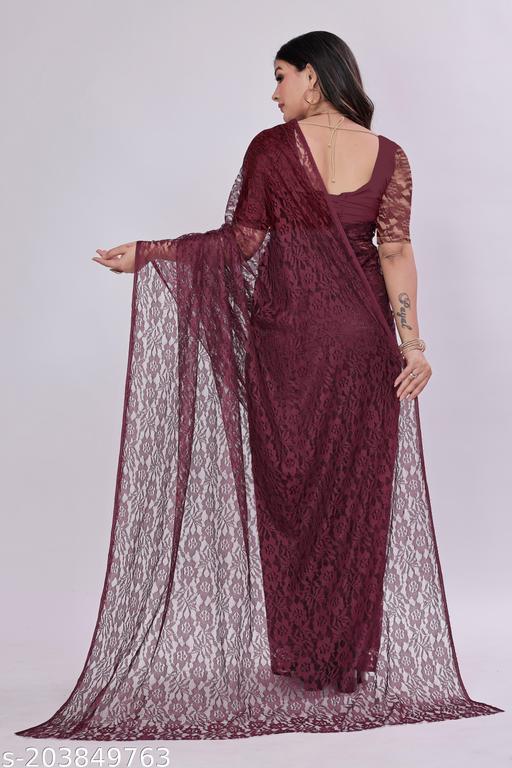 Net Flower Saree - MC-FASHIONS.COM