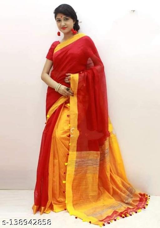 KUSHUM DOLA KHADI  COTTON SILK SAREE - MC-FASHIONS.COM
