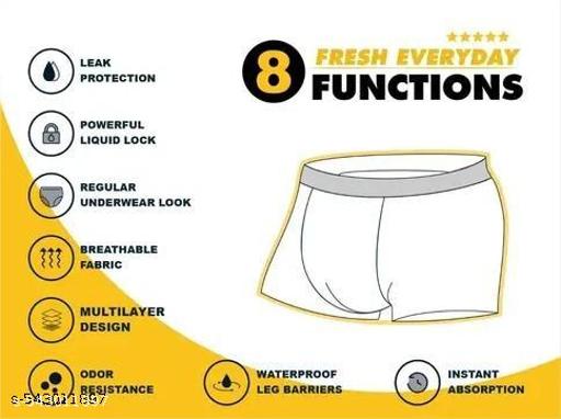 "Men's Premium Soft Cotton Stretchable Underwear – Comfortable, Breathable Innerwear with Elastic Waistband for Daily Use  - MC-FASHIONS.COM