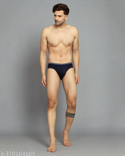 CMYK MENS SOLID COTTON LYCRA OUTER ELASTIC BRIEF - MC-FASHIONS.COM
